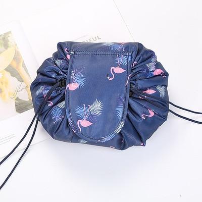 Flamingo drawstring shop makeup bag